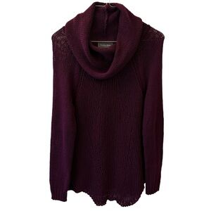 Wooden Ships Paola Buendia Purple Knit Cowl Neck Sweater